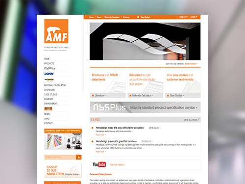 AMF Ceilings Website