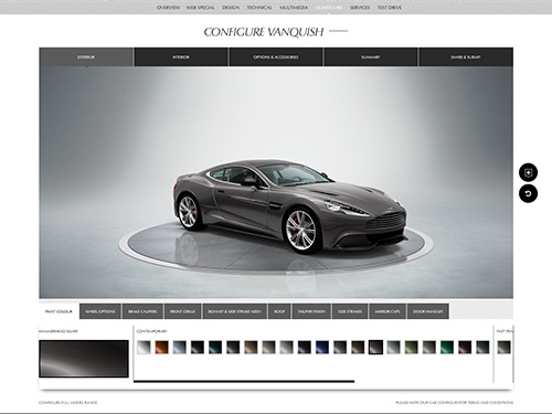 Aston Martin Configurator Website