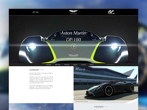 Aston Martin DP100 Responsive Website