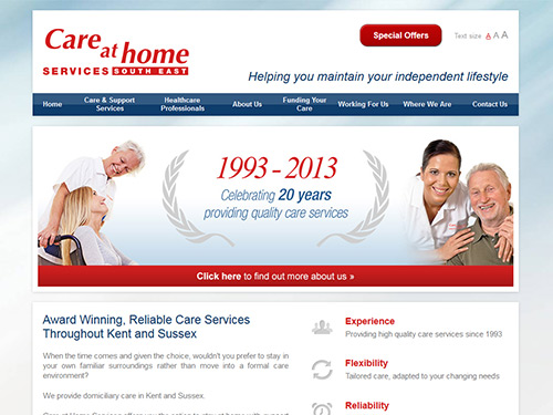 Care at Home Services Website