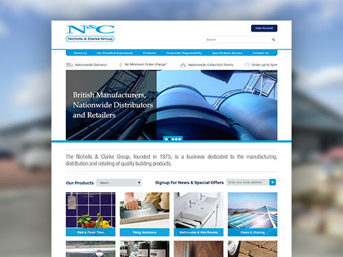 Nicholls & Clarke Group Responsive E-Commerce Website