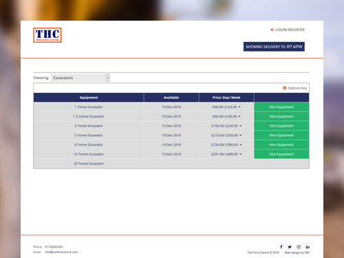 Tool Hire Centre Booking System