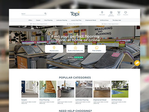 Tapi Carpets E-Commerce Website