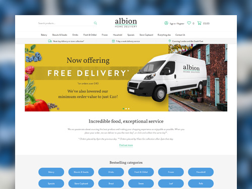 Albion Home Delivery E-Commerce Website