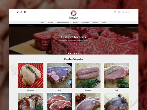 Cottage Farm Butchers Responsive Web Design