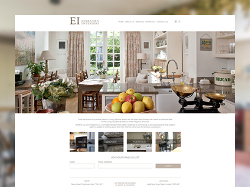 Evernden Interiors Website