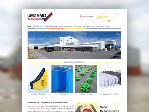 Umzamo Nonwovens Website